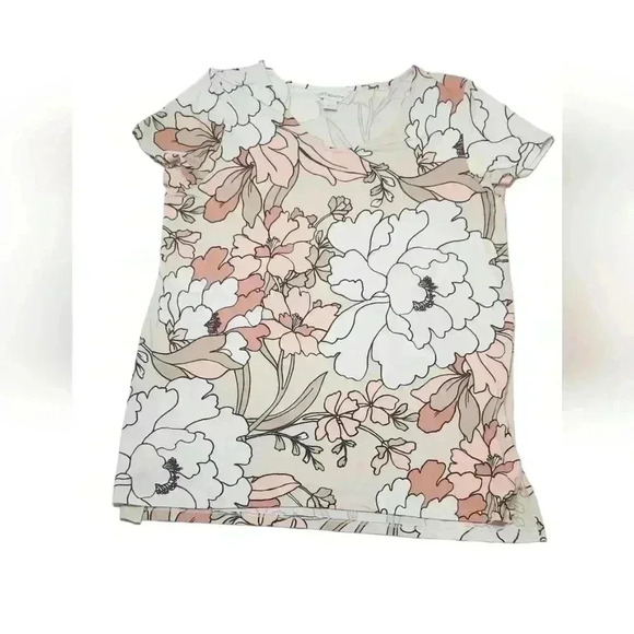 Liz Claiborne Womens Round Neck Short Sleeve Tunic Top  Size Large - Picture 5 of 5